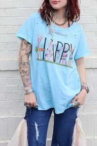 Sale - A Rare Bird Happy Bunny Tee - Picture 1 of 6