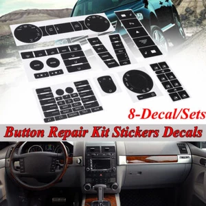 8Pcs Worn Button Repair Kit Stickers Decals For VW Volkswagen Touareg 2004-2009 - Picture 1 of 20