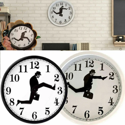 Wall Clock Monty Python Ministry of Silly Walks Geeky Funny Humor Silent Gift Cover