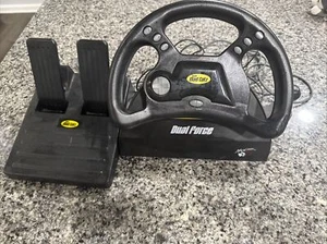 Mad Catz Dual Force Racing Steering Wheel & Pedals PS1 PlayStation Untested  - Picture 1 of 8