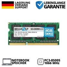 4GB DDR3 Random Access Memory SODIMM PC3-8500S 1066 MHz Laptop Macbook Laptop Memory