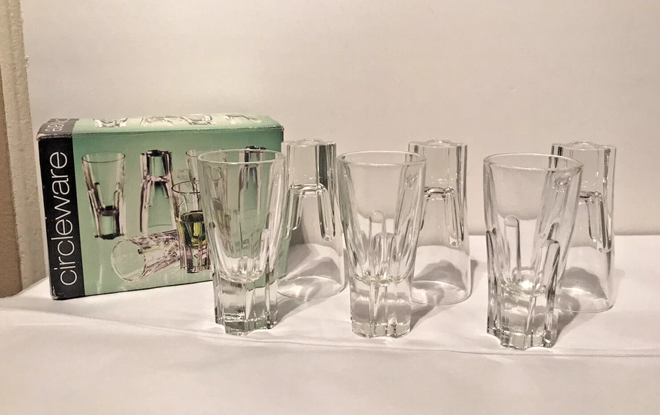 Circleware Monarch 6 Piece Set 2oz Shot Glass Box Damaged