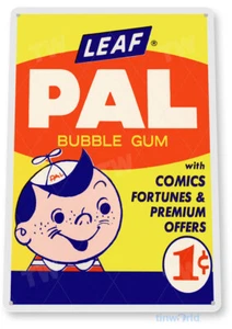 TIN SIGN Pal Retro Bubble Gum Sign Kitchen Cottage Farm Store A137 - Picture 1 of 2