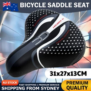 Wide Big Bum Bike Bicycle Saddle Seat Comfort Cruiser Extra Sporty Soft Pad OZ - Picture 1 of 9