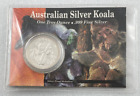 1999 Australia Silver Proof Koala 1oz .999 Silver Medallion on Downies Card