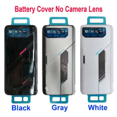 For Asus ROG Phone 6 Battery Cover Rear Glass Back Door Case With Camera Lens - Image 1 of 3
