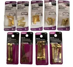 Lote 9 Dorman 49 piezas diente de sierra grande y pequeño latón enchapado marco de fotos montaje - Imagen 1 de 3