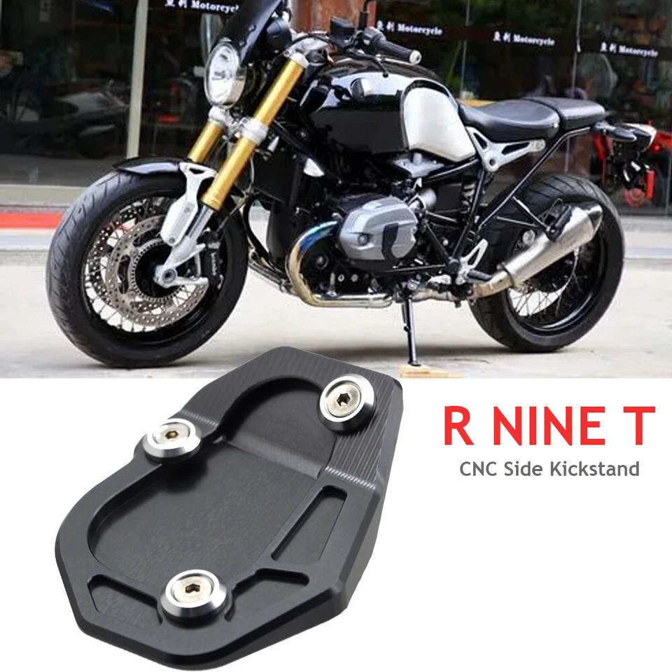 Para BMW R NINE T 2017- Soporte de cabra lateral CNC Extensión Soporte lateral Ampliar Foto 1 de 4