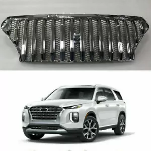 Fits for Hyundai Palisade 2019 2020 2021 Front Grille Mesh Grill Bar Vent Trim - Picture 1 of 5
