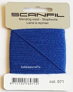 SCANFIL WOOL / NYLON THREAD For DARNING & MENDING Lots of Colours 15 Metres