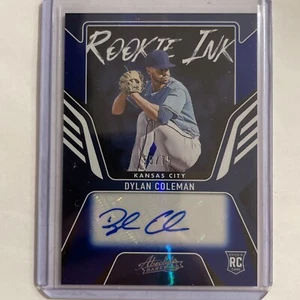 2022 Absolute Dylan Coleman Blue Rookie Ink Auto #55/75 Royals - Picture 1 of 2