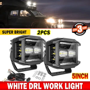 Colight 5 inch 244W LED Pod Driving Work Lights w/ Side Light DRL Off-Road Pair - Picture 1 of 17
