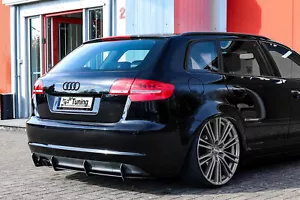 Gefräster Heckansatz Diffusor aus ABS passend für Audi A3 8P Facelift - Bild 1 von 5