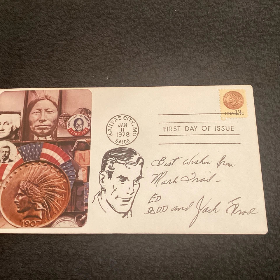 A set of 5 FDC’s with famous 20th century cartoonists autographs - Image 1 of 4