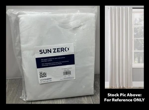 Sun Zero Evelina Faux Dupioni Seide Verdunkelungsvorhang, Perle, eine Stoffbahn 50"x63" - Bild 1 von 10