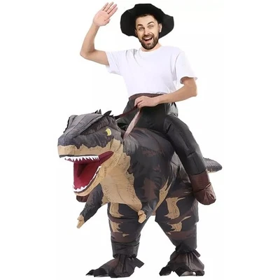 Traje de fiesta con disfraces de dinosaurio inflable para paseo en T-Rex Foto 1 de 4