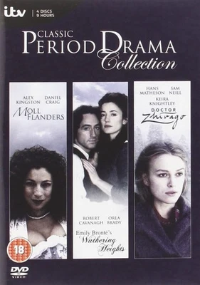 CLASSIC PERIOD DRAMA: MOLL FLANDERS/ WUTHERING HEIGHTS/ DOCTOR ZHIVAGO - 3 DVDs - Image 1 of 2