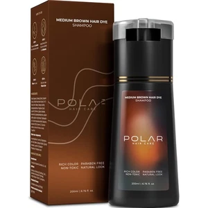 Polar Haircare - Hair Dye Shampoo for Gray Hair for Women & Men (Medium Brown... - Picture 1 of 8