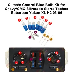 AC/Heater Control Bulb Kit for Chevy/GMC Silverado Sierra Tachoe Suburban 03-06 - Picture 1 of 9