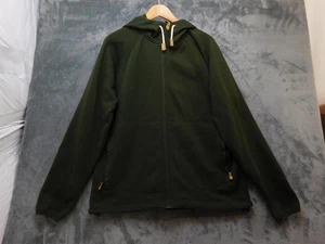 Iceburg Outerwear Jacket Mens XL Green Fleece Hooded Full Zip Pockets Warm - Picture 1 of 16