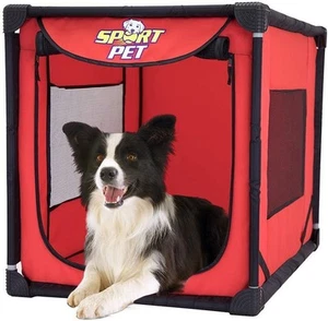 SPORT PET Large Portable Kennel SP0822 Indoor Outdoor Crate for Pets - Picture 1 of 8
