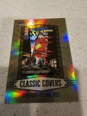 2025 Upper Deck Fleer Brilliants #CC-1  Classic Covers(Superman#75 Jan. 1993) - Image 1 of 2