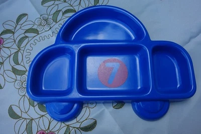 Kinder SNACK  Teller blaues AUTO Nr.7 Melamin von Keller Collection 4 Kammern - Bild 1 von 3