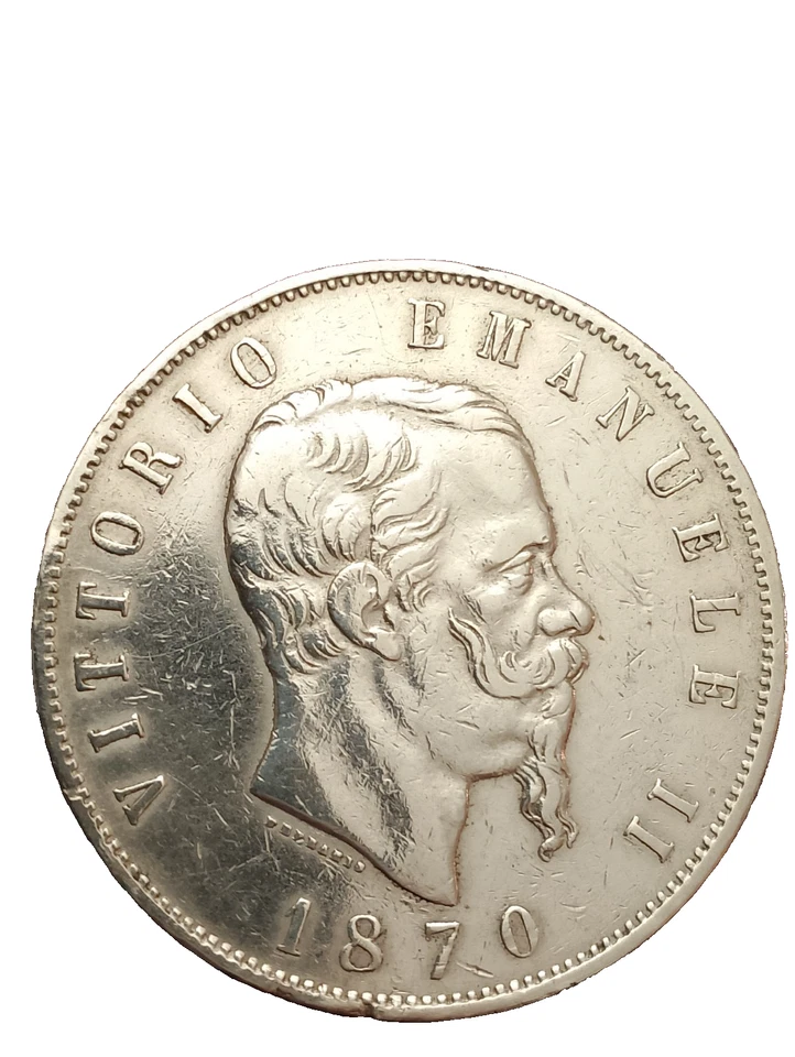 MILANO SCUDO DA  5 LIRE 1970 ARGENTO 40MM. VITTORIO EMANUELE II.  N1 - Imagen 1 de 2
