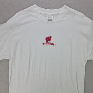 Wisconsin Badgers Herren Hemd Large weiß mittig Logo bestickt - Bild 1 von 10