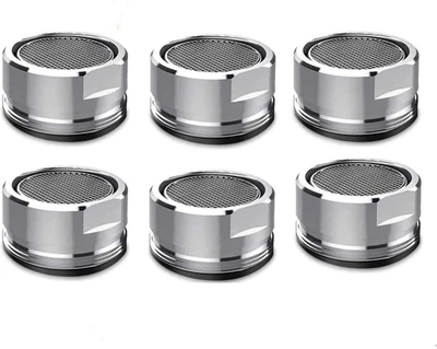 6 Pack Faucet Aerator 2.2 GPM Bathroom Sink Aerator Regular Standard Replacement - Image 1 of 4