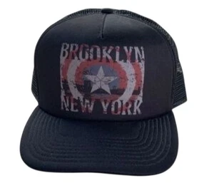 Marvel Captain America Truckermütze Schilddesign "BROOKLYN NEW YORK" schwarz Einheitsgröße  - Bild 1 von 2