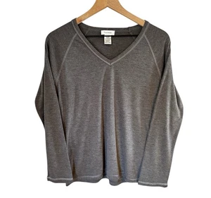 Natori Women’s Gray Cozy Soft Pajama Loungewear Top Sz Small - Picture 1 of 8
