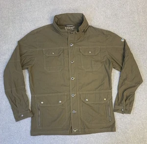 Kuhl Rekon Kollision Utility Jacket Mens L Green Military Moto Hiking Zip Pocket - Picture 1 of 16