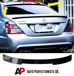 Mercedes S Klasse W221 Glanz Schwarz Heck Dach Spoiler Fenster Lippe Flügel Body Kit - Bild 1 von 8