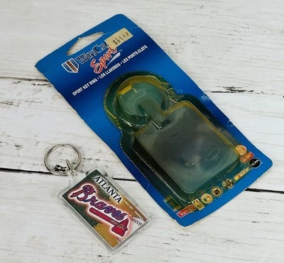 Llavero de plástico vintage 1977 Atlanta Braves MLB WinCraft NUEVO abierto stock antiguo Foto 1 de 4