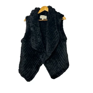 Bagatelle Heritage Black Soft Faux Fur Vest Women's XL - Picture 1 of 5