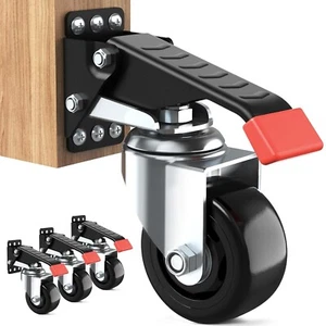 Kit de ruedas de banco de trabajo SPACEKEEPER 920 libras ruedas retráctiles banco de alta resistencia C - Imagen 1 de 7