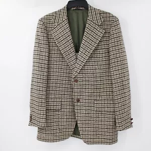 Vintage Vaughn At-Sather Gate Harris Tweed sport coat mens 44 houndstooth jacket - Picture 1 of 14