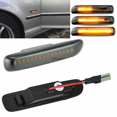Sequential Smoked Led Side Marker Turn Signal Light for BMW E46Coupe Sedan Wagon Foto 1 de 4