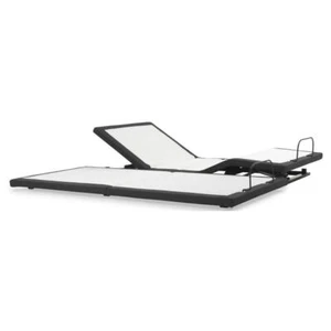 Pemberly Row Modern Metal Model Z Adjustable Cal King Split Bed in Black - Picture 1 of 4