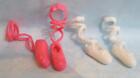 Barbie DOLL 12 Dance Princess Ballet Slipper Shoes~Leg/Ankle Wrap Tie pink/white
