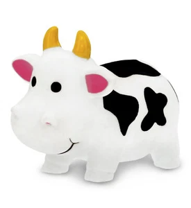 DolliBu Cow Bath Buddy Squirter - Floating White Cow Rubber Bath Toy Animal - Picture 1 of 9