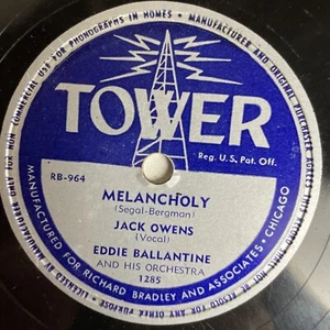 10" 78 RPM-Jack Owens/Eddie Ballantine-Melancholy/Beyond the Sea/Tower RB-965 - Picture 1 of 4