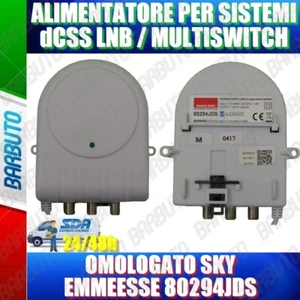 ALIMENTATORE PER SISTEMI dCSS LNB / MULTISWITCH OMOLOGATO SKY EMMEESSE 80294JDS - Foto 1 di 1