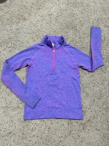 Ivivva 10 Girls Pullover Top 1/4 zip sweat-wicking EMBELLISHED BACK - SMDA Z23 - Picture 1 of 6