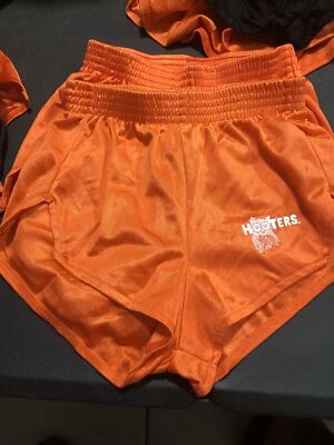 LOTE de 2 shorts curtos Hooters tamanho 3xsm laranja uniforme fantasia cosplay sexy bin50 - Imagem 1 de 4