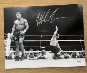 MIKE TYSON SIGNED BOXING 11X14 PHOTO PSA/DNA - Picture 1 of 2