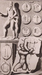 1722 Van der Aa Acquaforte Marmora et Inscriptiones Herculis Ercole Brescia - Foto 1 di 3