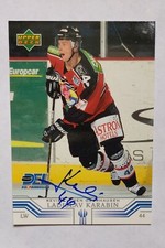 2001-02 Upper Deck German DEL #219 In Person Auto Ladislav Karabin Oberhausen