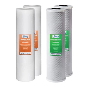 iSpring F4WGB22B 4.5â x 20â 2-Stage Whole House Water Filter Replacement Set - Picture 1 of 6